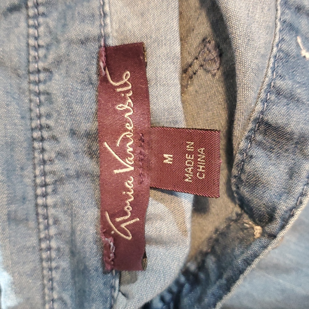 Gloria Vanderbilt Blue Denim-Like Dress Size M - Picture 2 of 11